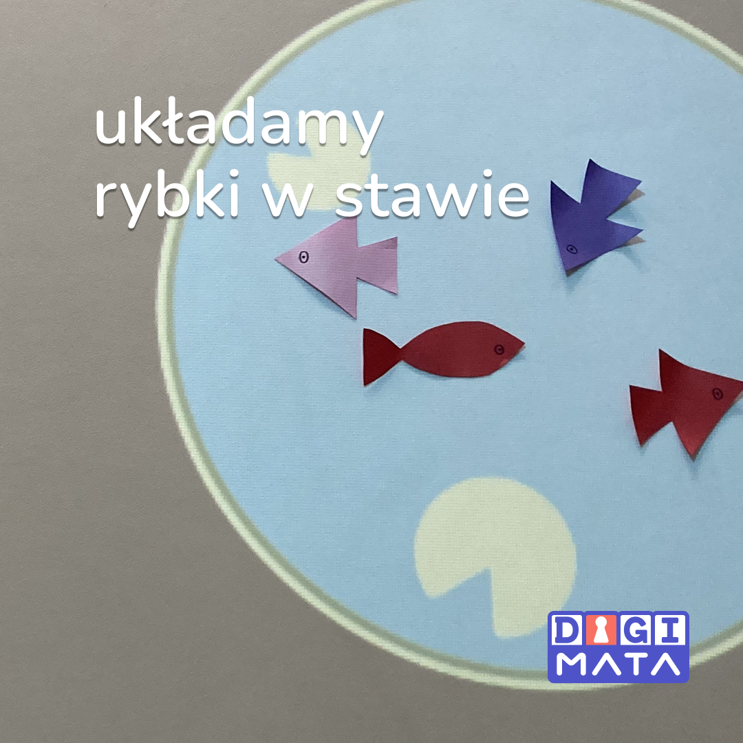 Plansza Mniej czy więcej — rybki w stawie 1
