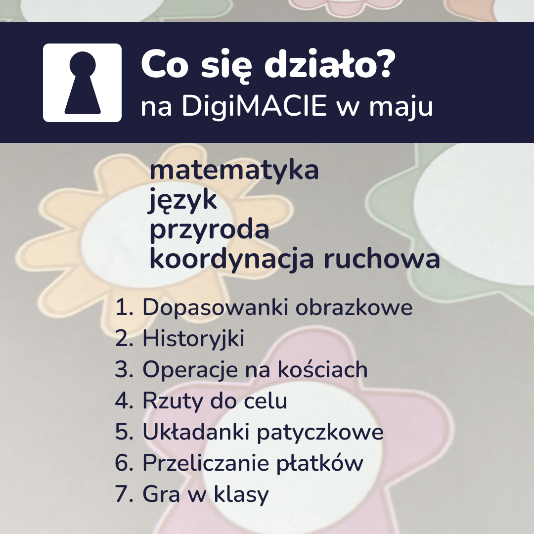 Tematy w maju na macie — przykład 1